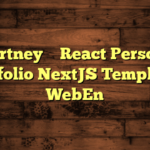 Courtney – React Personal Portfolio NextJS Template – WebEn
