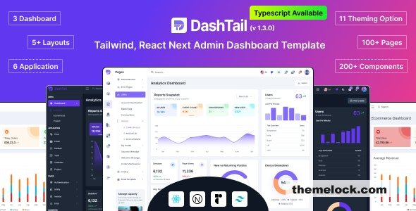 DashTail v130 Tailwind React Next Admin Dashboard Template with| DashTail v1.3.0 - Tailwind, React Next Admin Dashboard Template with shadcn-ui