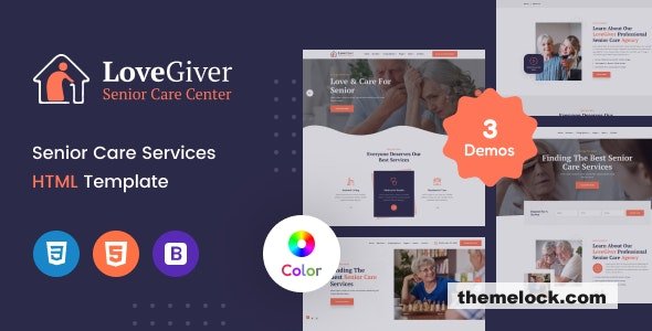 Lovegiver Senior Care HTML Template| Lovegiver - Senior Care HTML Template