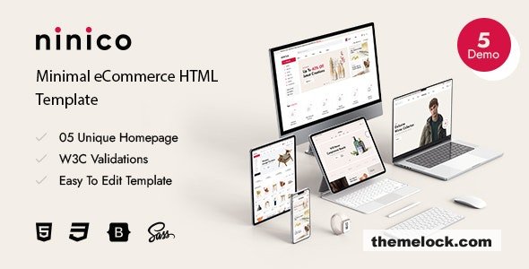 Ninico Minimal eCommerce HTML5 Template| Ninico - Minimal eCommerce HTML5 Template