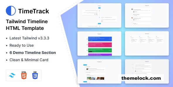 TimeTrack – Tailwind CSS Timeline Page Template| TimeTrack – Tailwind CSS Timeline Page Template