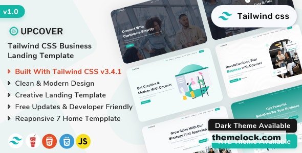 Upcover Tailwind CSS Business Corporate Landing Template| Upcover - Tailwind CSS Business & Corporate Landing Template