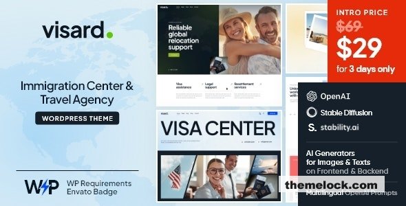 Visard v10 Immigration Center Travel Agency WordPress Theme| Visard v1.0 - Immigration Center & Travel Agency WordPress Theme