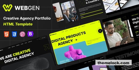 Webgen Creative Agency Portfolio HTML Template| Webgen - Creative Agency & Portfolio HTML Template